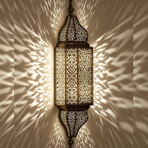 Brass Moroccan wall sconce