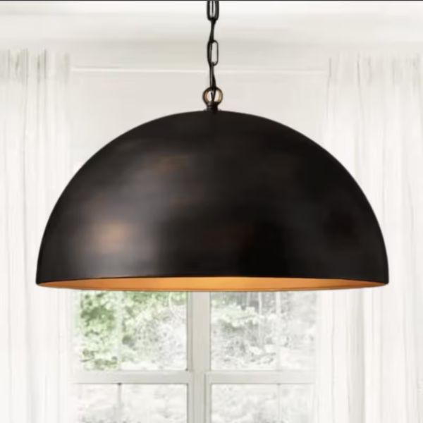 Simple Moroccan Black Dome Light