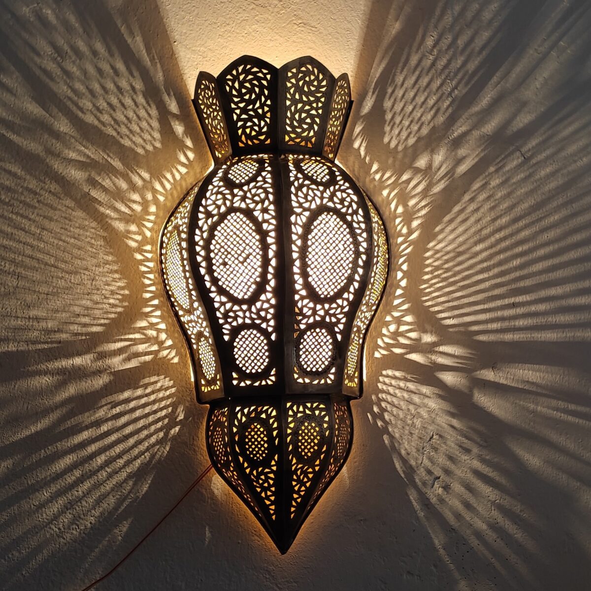 Moroccan Wall Sconce - Antique Brass Wall Lights - Image 3