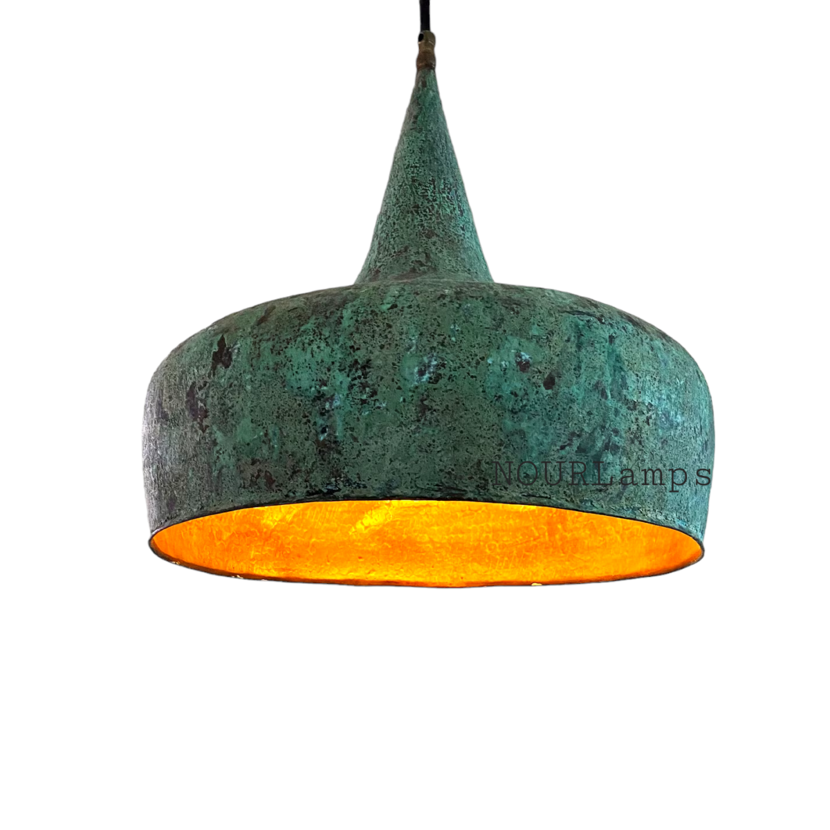 Oxidized Brass Pendant Light - Image 4