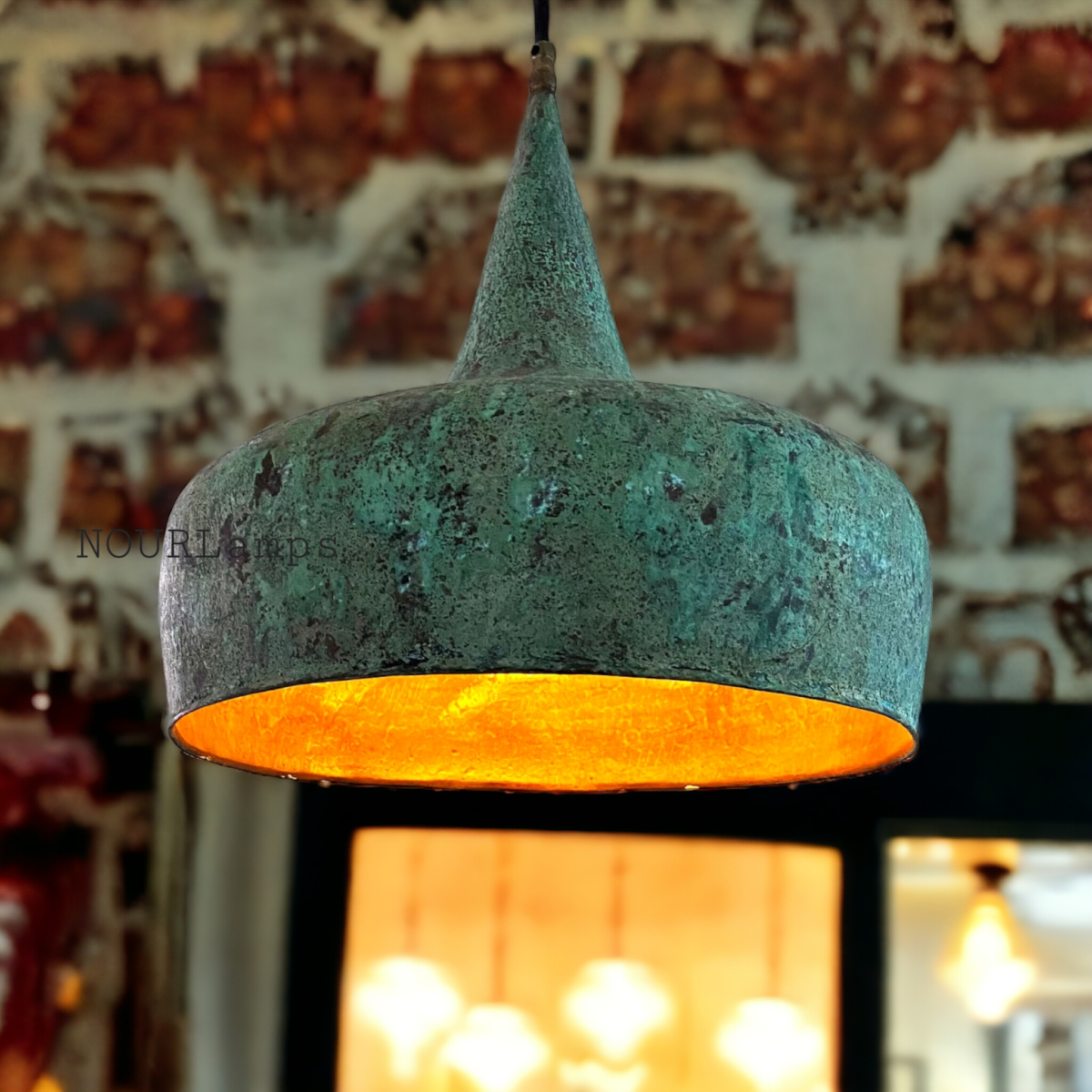 Oxidized Brass Pendant Light - Image 2