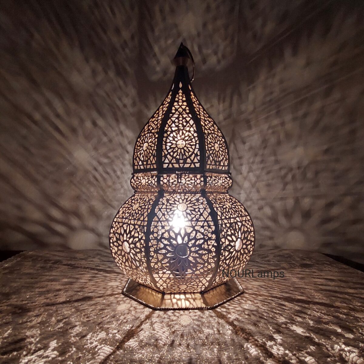 Moroccan Floor Lamp - Brass Moroccan lantern - Image 10