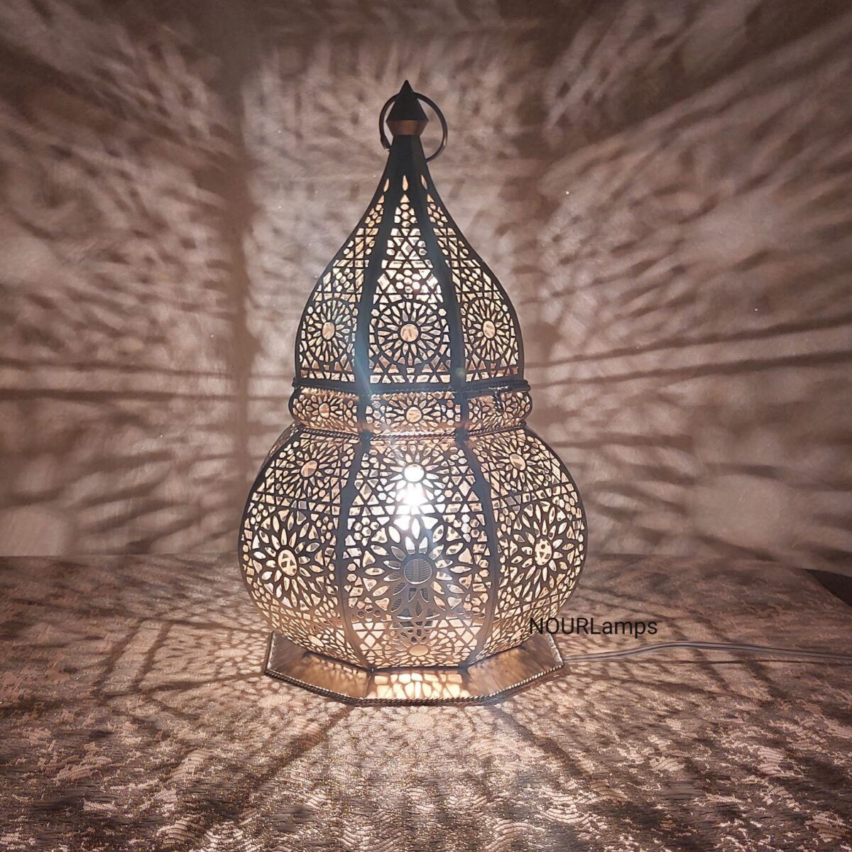 Moroccan Floor Lamp - Brass Moroccan lantern - Image 3
