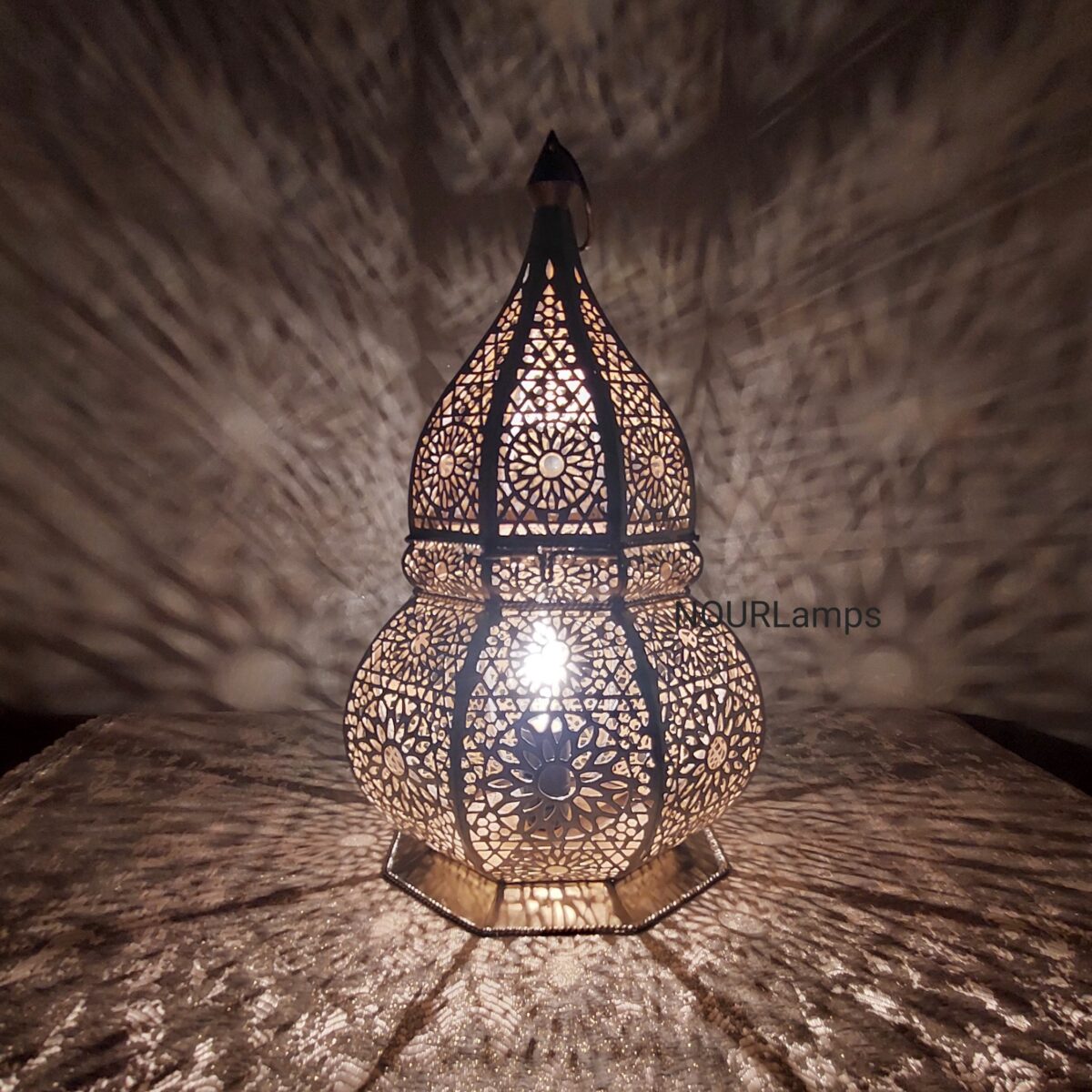 Moroccan Floor Lamp - Brass Moroccan lantern - Image 5