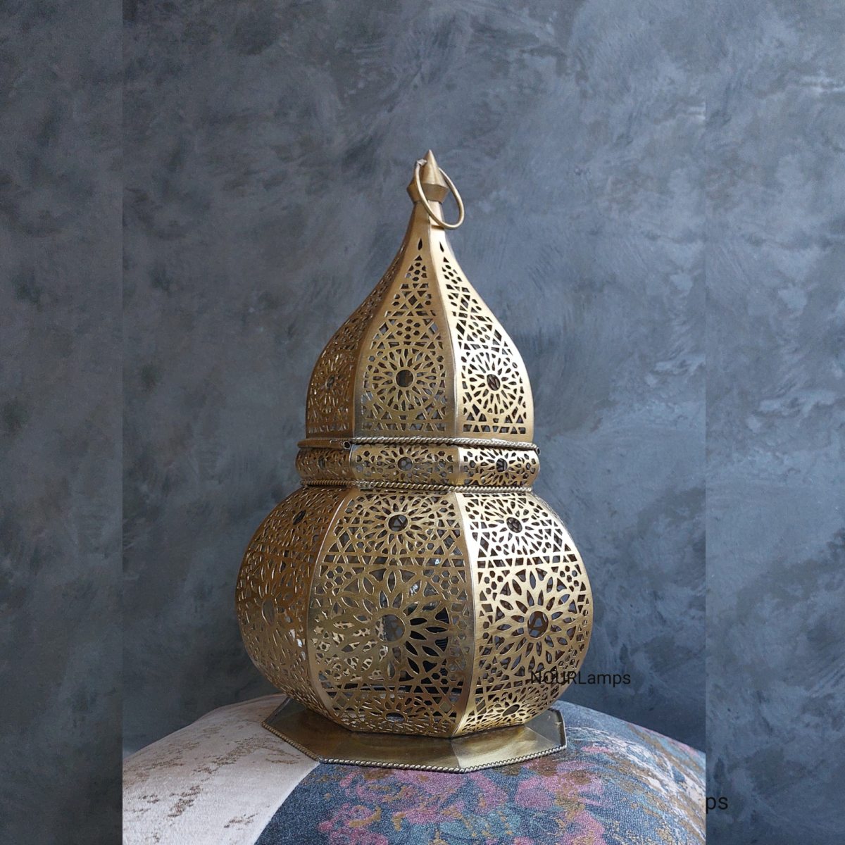 Moroccan Floor Lamp - Brass Moroccan lantern - Image 7