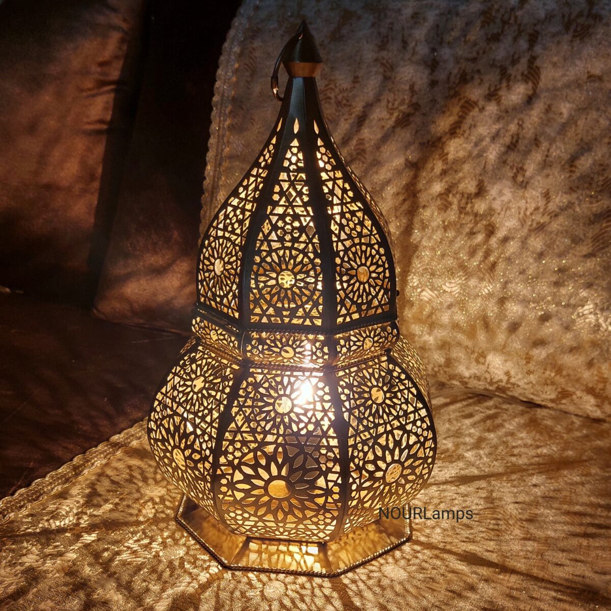 Moroccan Floor Lamp - Brass Moroccan lantern - Image 8