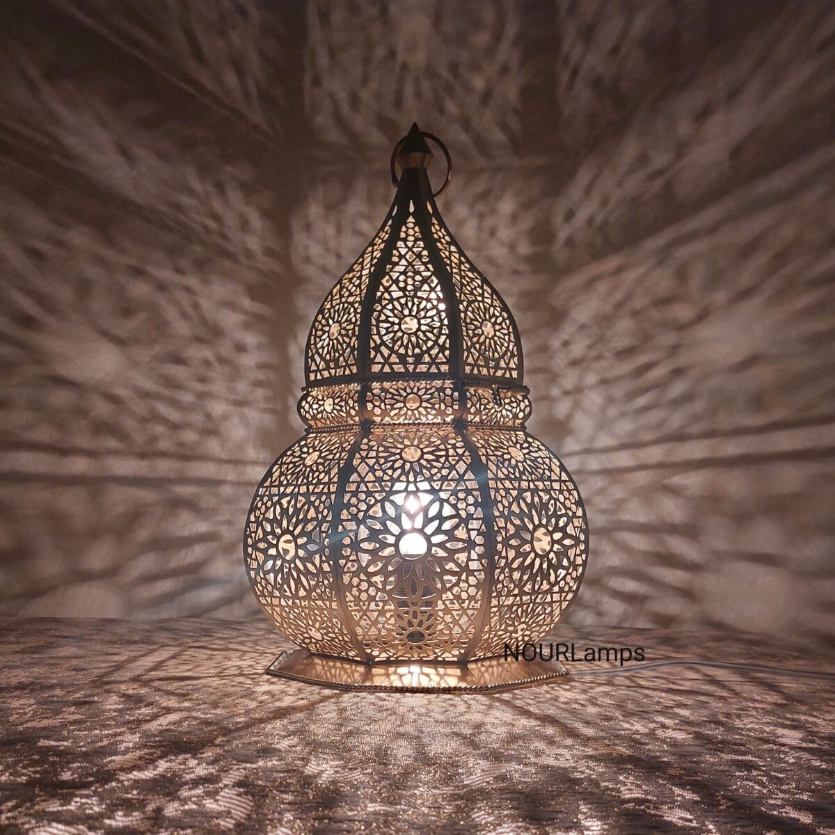 Moroccan Floor Lamp - Brass Moroccan lantern - Image 9